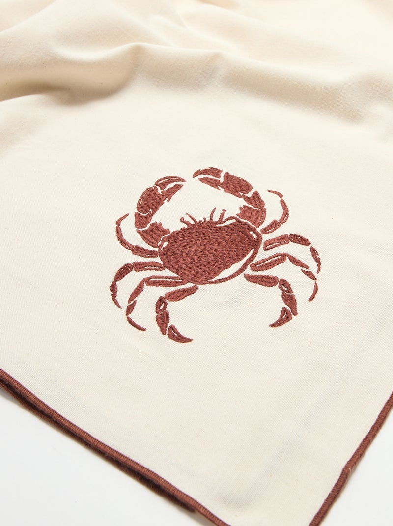 Tovaglia con granchio ricamato Beige - Kiabi