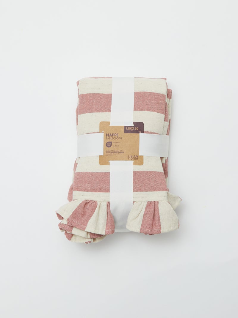Tovaglia con volant (150 x 150 cm) ROSA - Kiabi