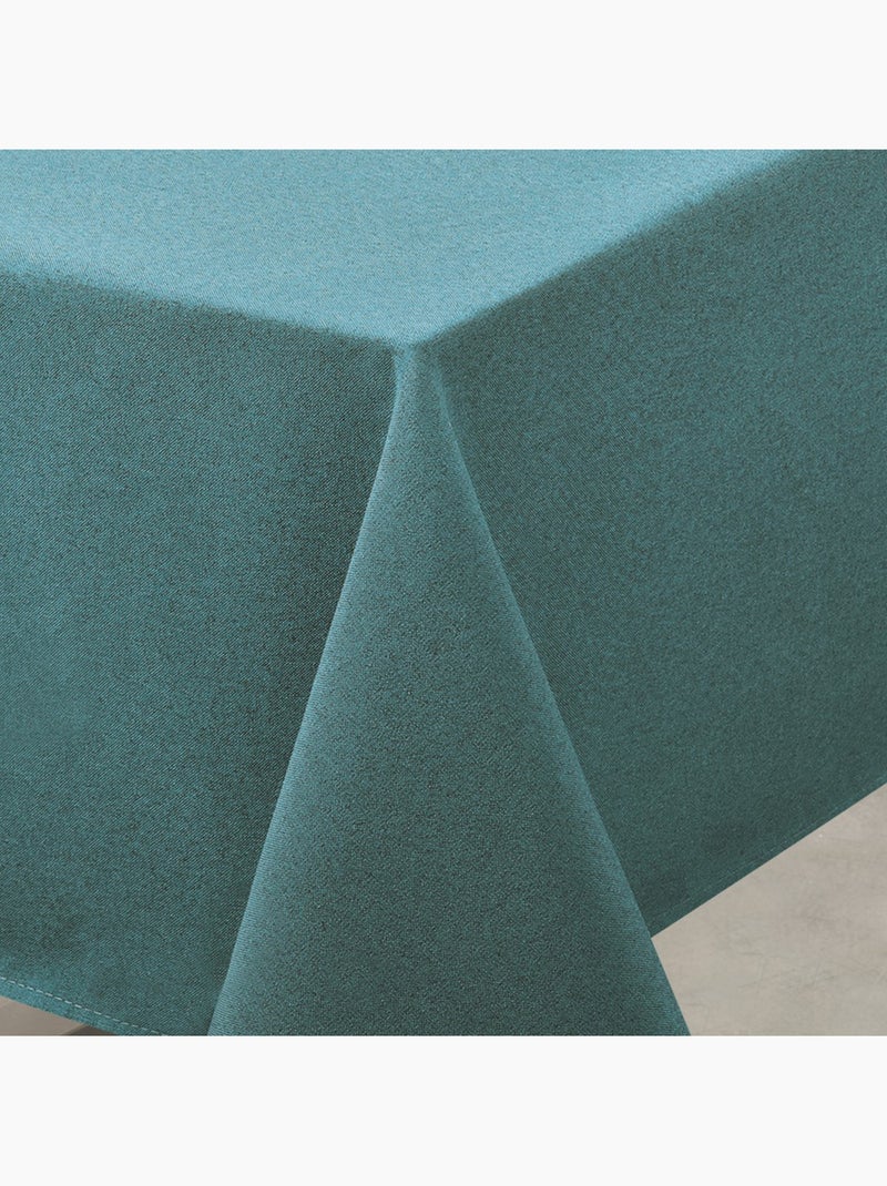 Tovaglia idrorepellente antimacchia effetto lino Blu pavone - Kiabi