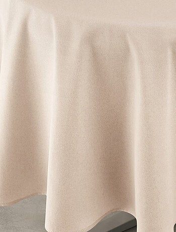 Tovaglia idrorepellente antimacchia effetto lino per tavolo rotondo