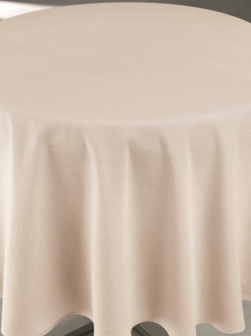 Tovaglia idrorepellente antimacchia effetto lino per tavolo rotondo - Kiabi