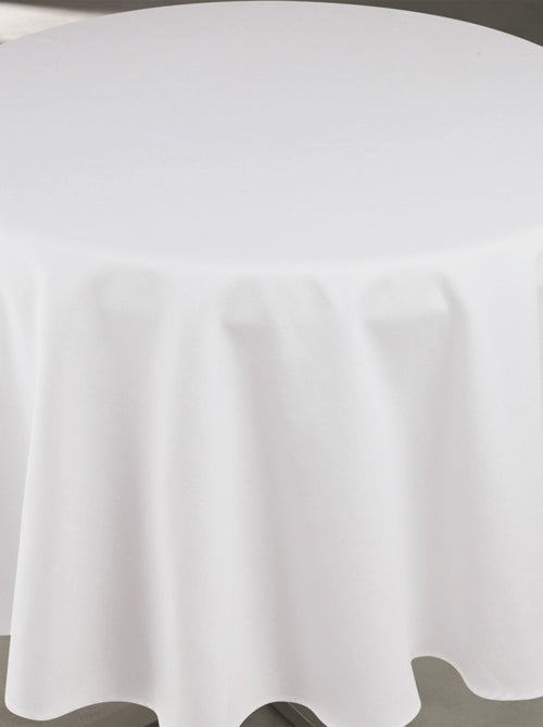 Tovaglia idrorepellente antimacchia effetto lino per tavolo rotondo - Kiabi