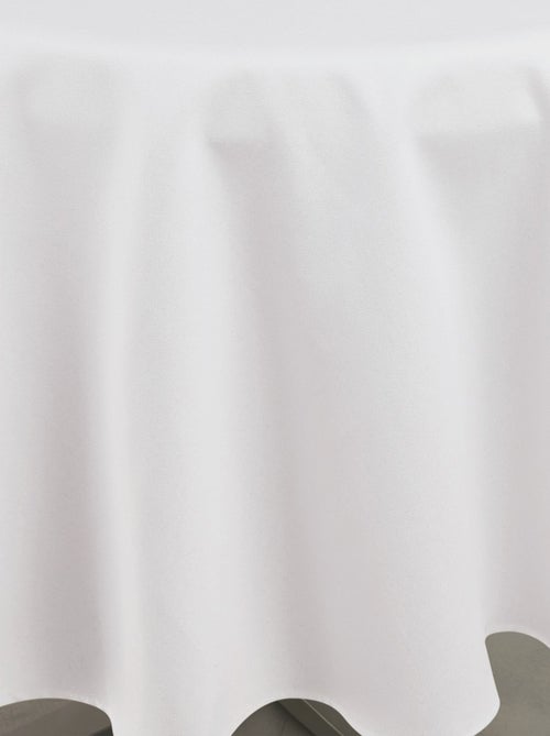 Tovaglia idrorepellente antimacchia effetto lino per tavolo rotondo - Kiabi