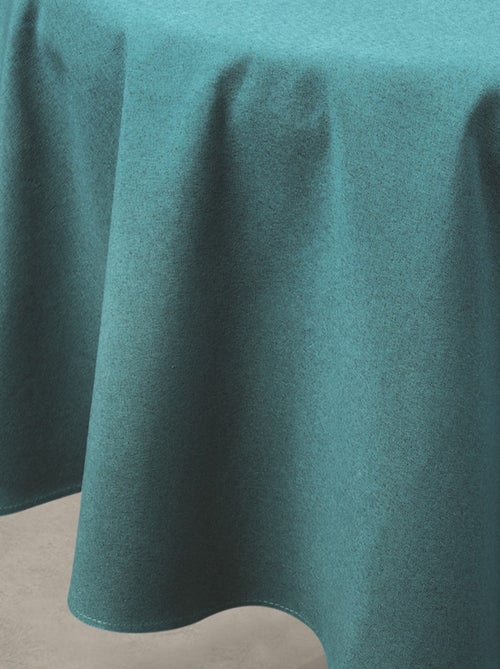 Tovaglia idrorepellente antimacchia effetto lino per tavolo rotondo - Kiabi