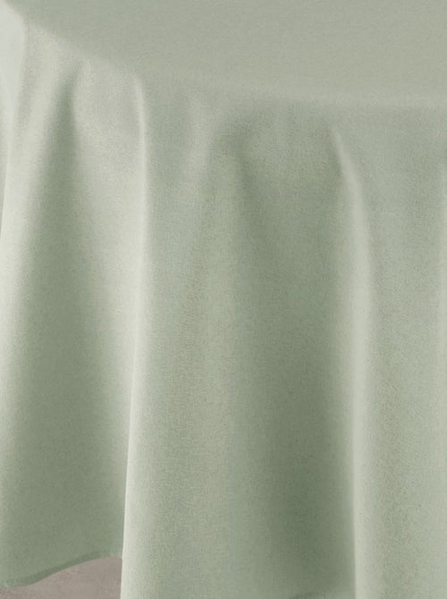 Tovaglia idrorepellente antimacchia effetto lino per tavolo rotondo - Kiabi