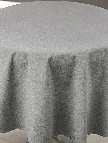 Tovaglia idrorepellente antimacchia effetto lino per tavolo rotondo