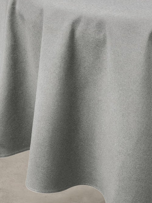 Tovaglia idrorepellente antimacchia effetto lino per tavolo rotondo - Kiabi