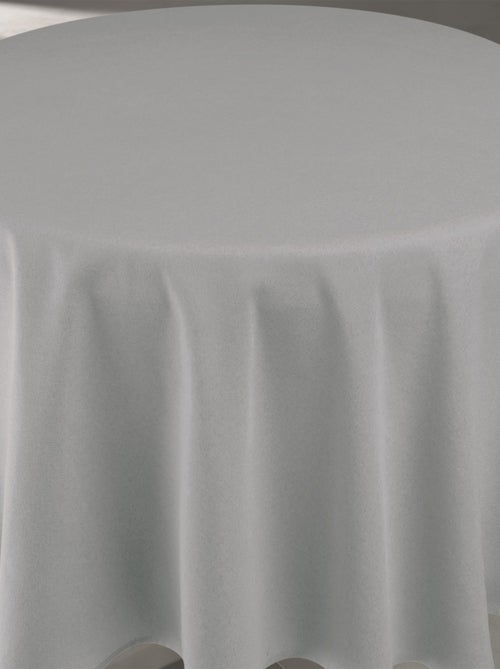 Tovaglia idrorepellente antimacchia effetto lino per tavolo rotondo - Kiabi