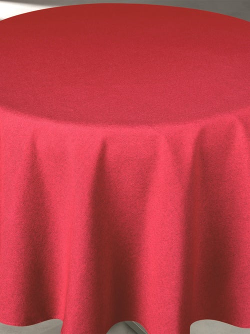 Tovaglia idrorepellente antimacchia effetto lino per tavolo rotondo - Kiabi