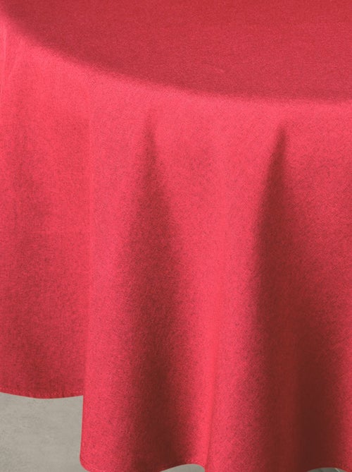 Tovaglia idrorepellente antimacchia effetto lino per tavolo rotondo - Kiabi