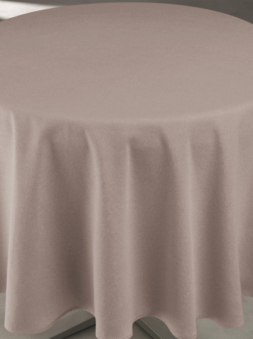 Tovaglia idrorepellente antimacchia effetto lino per tavolo rotondo - Kiabi