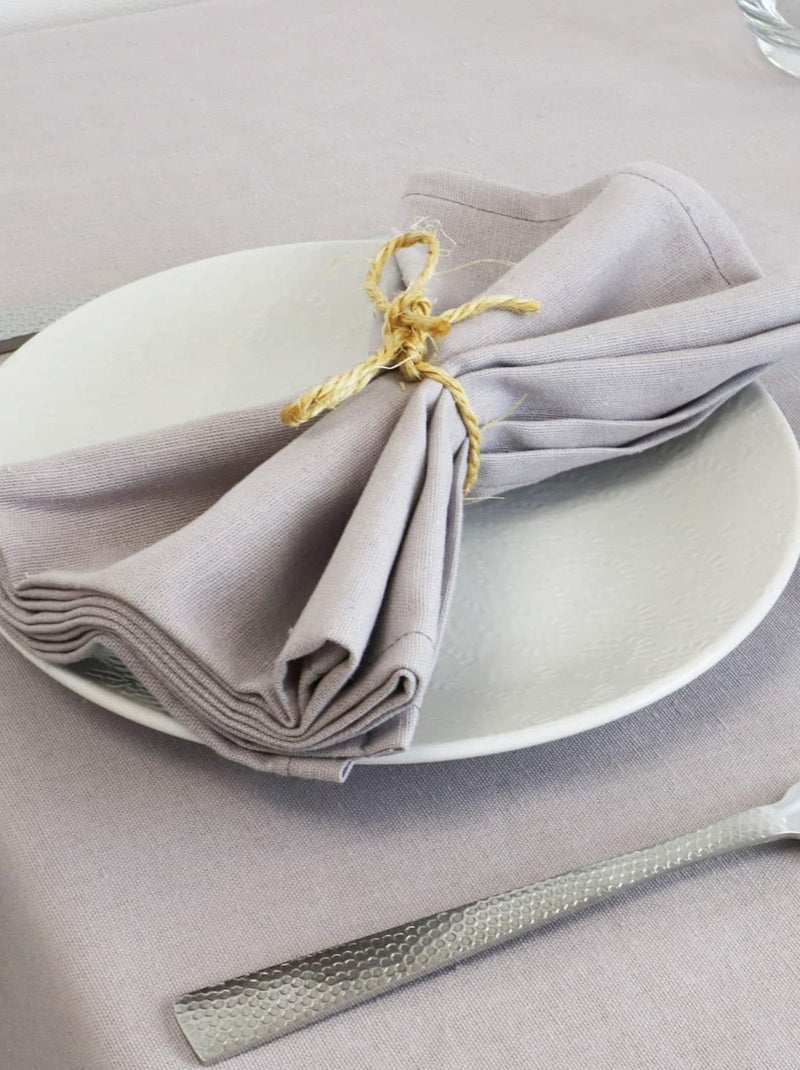 Tovaglia in cotone e lino METIS Grigio - Kiabi