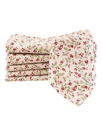 Tovaglia in cotone e lino naturale FLORALIE