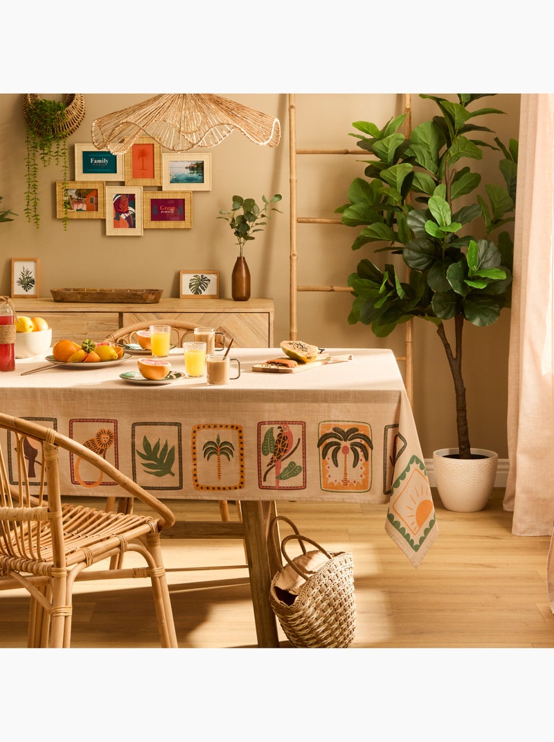 Tovaglia in cotone tropicale idrorepellente Beige - Kiabi