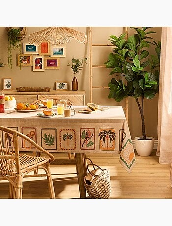 Tovaglia in cotone tropicale idrorepellente