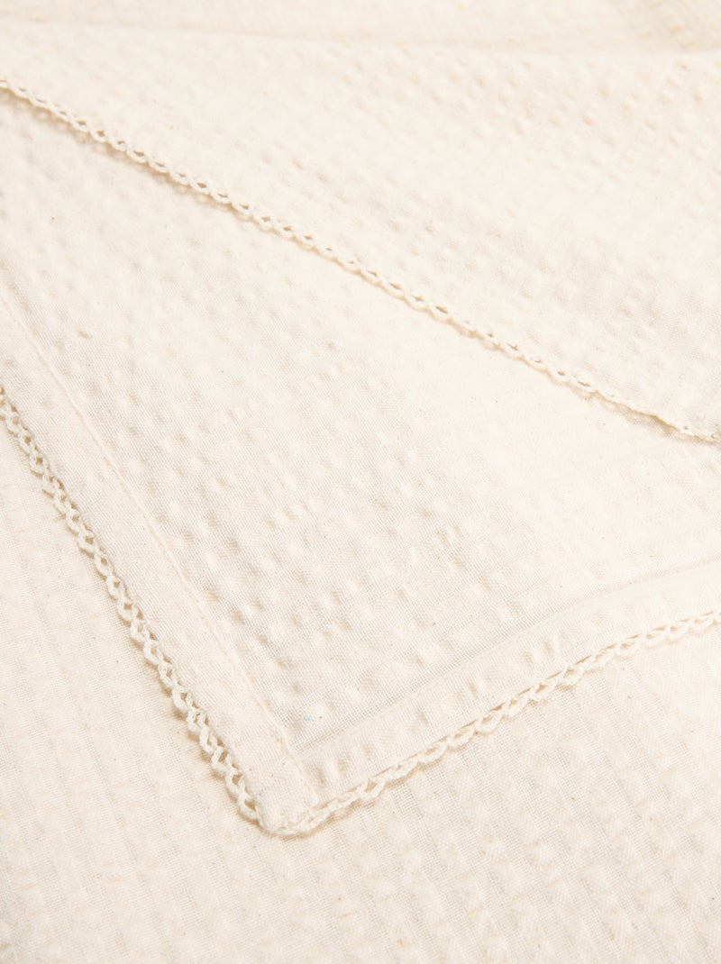 Tovaglia in tessuto goffrato in seersucker Beige - Kiabi
