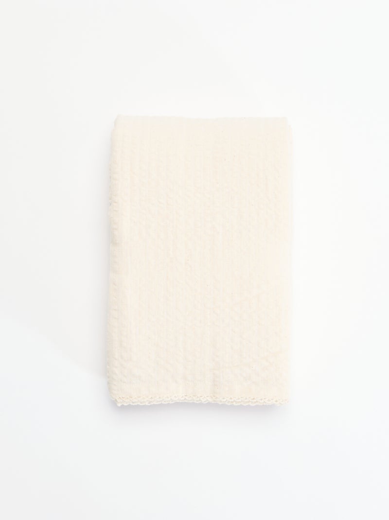 Tovaglia in tessuto goffrato in seersucker Beige - Kiabi