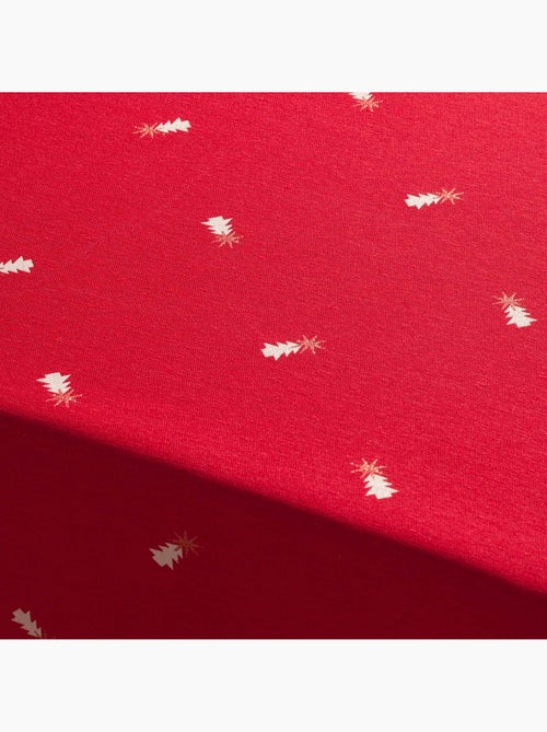 Tovaglia natalizia con filo lurex e abeti ricamati in rilievo - gamusi. - Kiabi