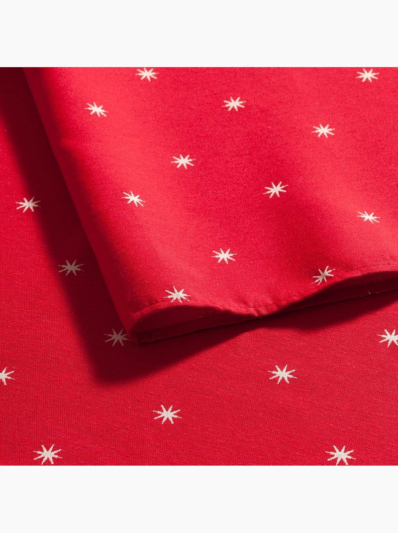 Tovaglia natalizia con filo lurex e stelle ricamate in rilievo - gamusi. Rosso - Kiabi