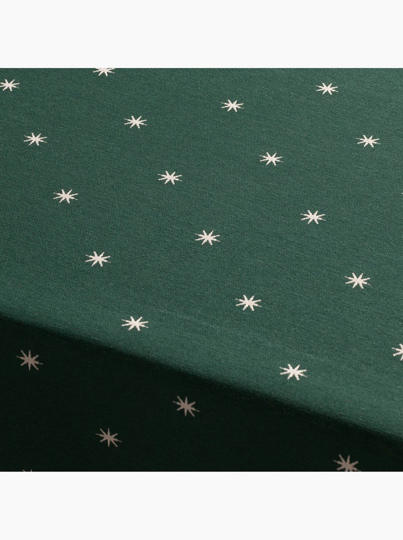 Tovaglia natalizia con filo lurex e stelle ricamate in rilievo - gamusi. Verde - Kiabi