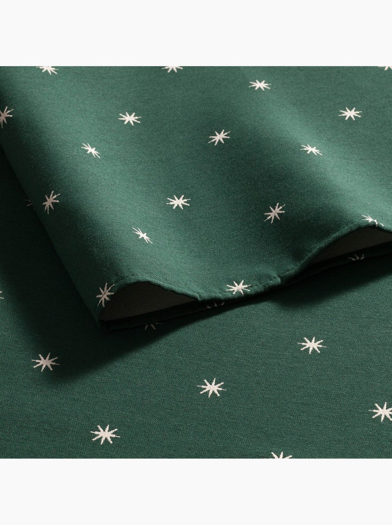 Tovaglia natalizia con filo lurex e stelle ricamate in rilievo - gamusi. Verde - Kiabi