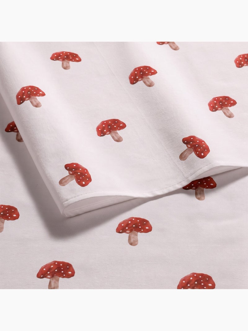 Tovaglia natalizia impermeabile con stampa di funghi - gamusi. Bianco - Kiabi