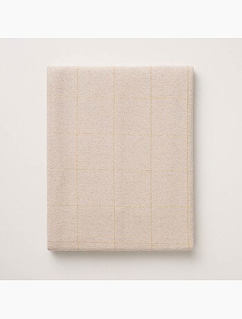 Tovaglia natalizia in cotone a quadri con filo lurex in rilievo - gamusi.
