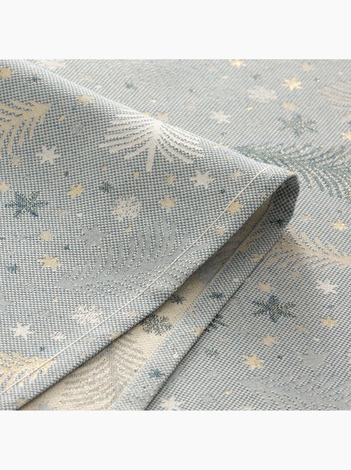 Tovaglia natalizia in cotone, abeti e stelle dorati in rilievo - gamusi - Kiabi Tovaglia natalizia in cotone, abeti e stelle dorati in rilievo - gamusi - Kiabi