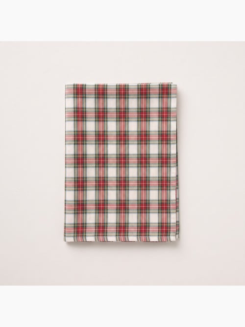 Tovaglia natalizia in cotone, filo dorato in rilievo, motivo tartan - gamusi - Kiabi Tovaglia natalizia in cotone, filo dorato in rilievo, motivo tartan - gamusi - Kiabi