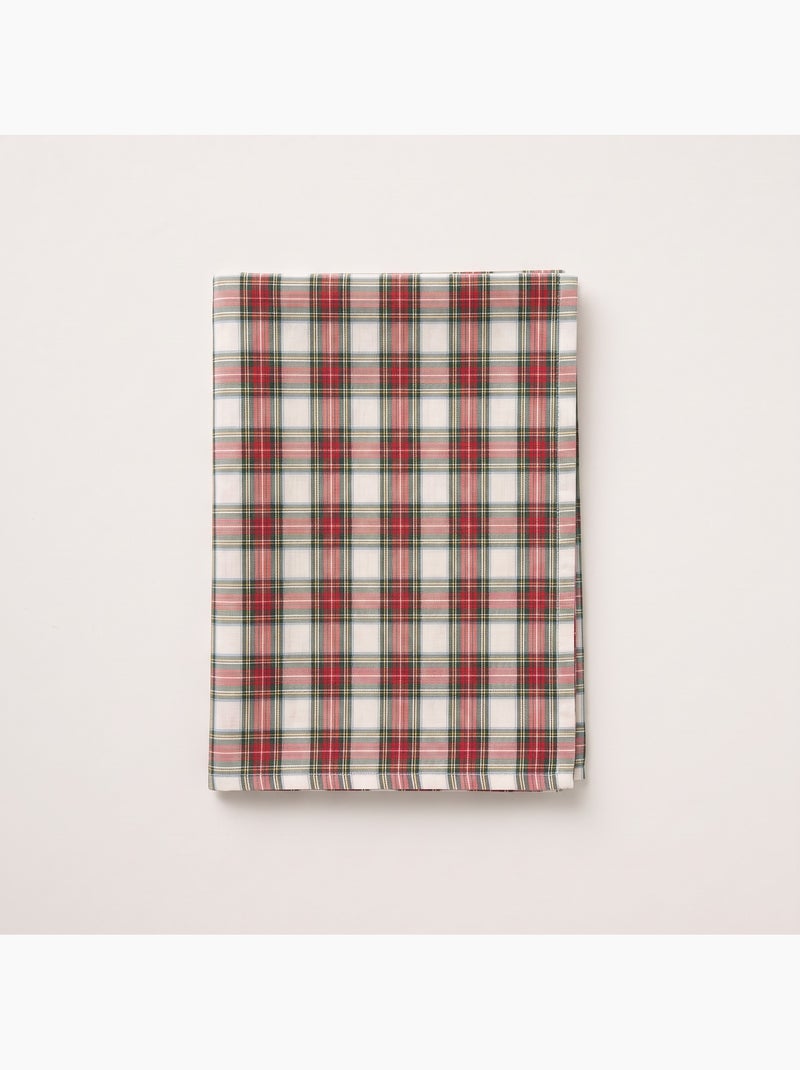 Tovaglia natalizia in cotone, filo dorato in rilievo, motivo tartan - gamusi Bianco - Kiabi