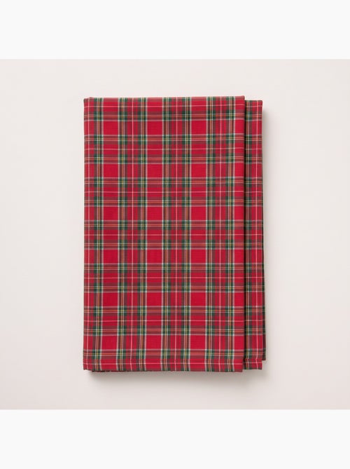 Tovaglia natalizia in cotone, filo dorato in rilievo, motivo tartan - gamusi - Kiabi Tovaglia natalizia in cotone, filo dorato in rilievo, motivo tartan - gamusi - Kiabi