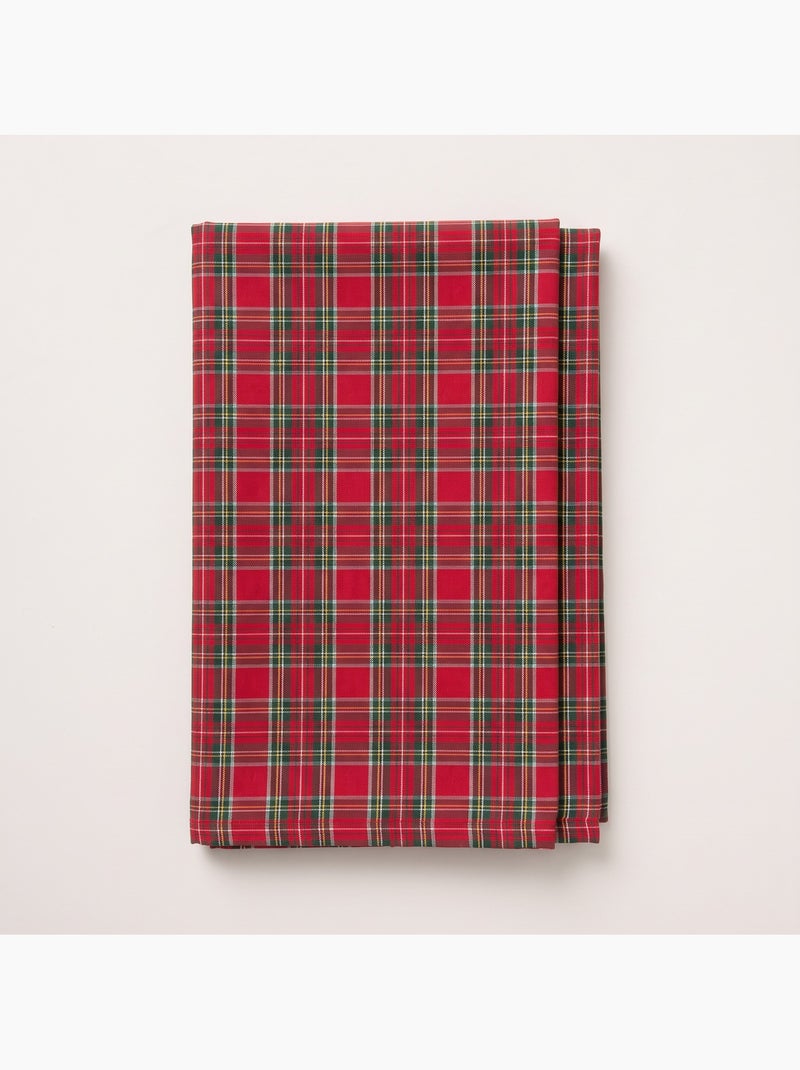 Tovaglia natalizia in cotone, filo dorato in rilievo, motivo tartan - gamusi Rosso - Kiabi