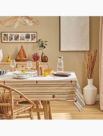 Tovaglia oceania 150x250cm in cotone beige