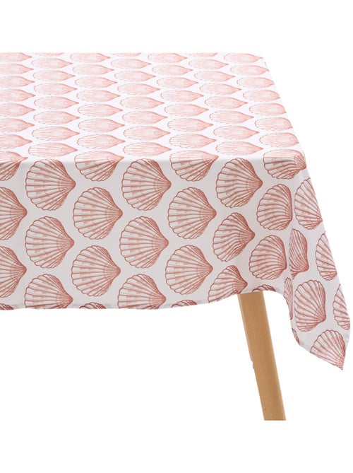 Tovaglia oceania 300x150cm terracotta stampa conchiglie - Kiabi