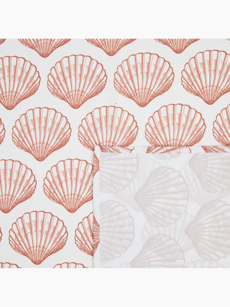 Tovaglia oceania 300x150cm terracotta stampa conchiglie Terracotta - Kiabi