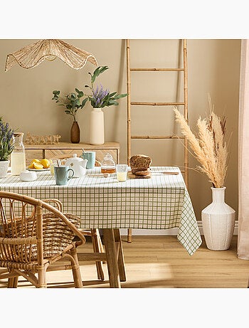 Tovaglia rettangolare garrigue 240x140cm in cotone bianco