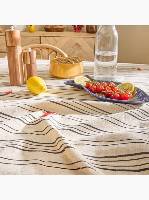 Tovaglia rettangolare in cotone con ricami in stile marinaro - Kiabi