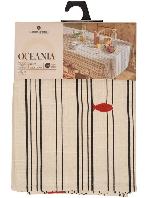 Tovaglia rettangolare in cotone con ricami in stile marinaro - Kiabi
