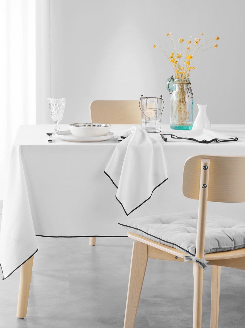 Tovaglia ronzante in cotone riciclato Bianco - Kiabi