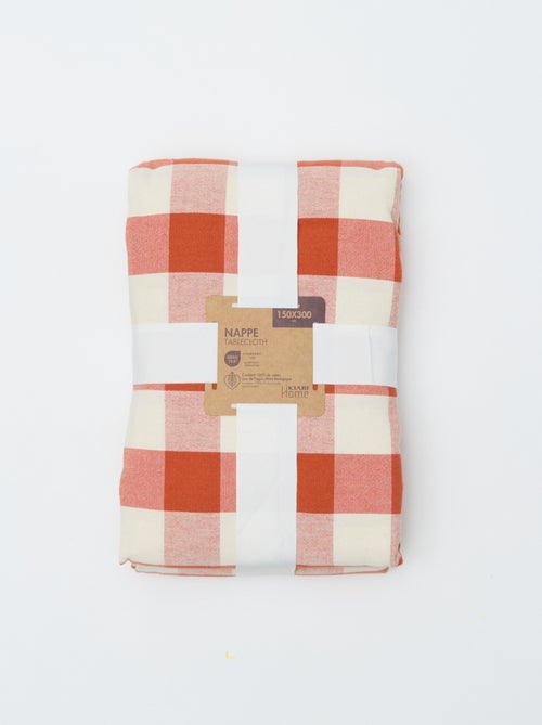 Tovaglia stampata a quadri 150 x 300 cm - Kiabi Home - Kiabi Tovaglia stampata a quadri 150 x 300 cm - Kiabi Home - Kiabi