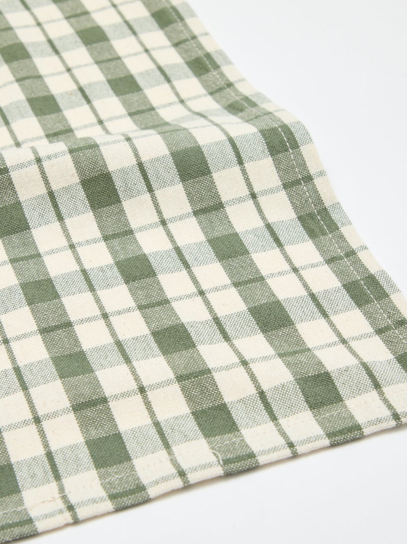 Tovaglia stampata a quadri (150x150 cm) - Kiabi Home Kaki - Kiabi