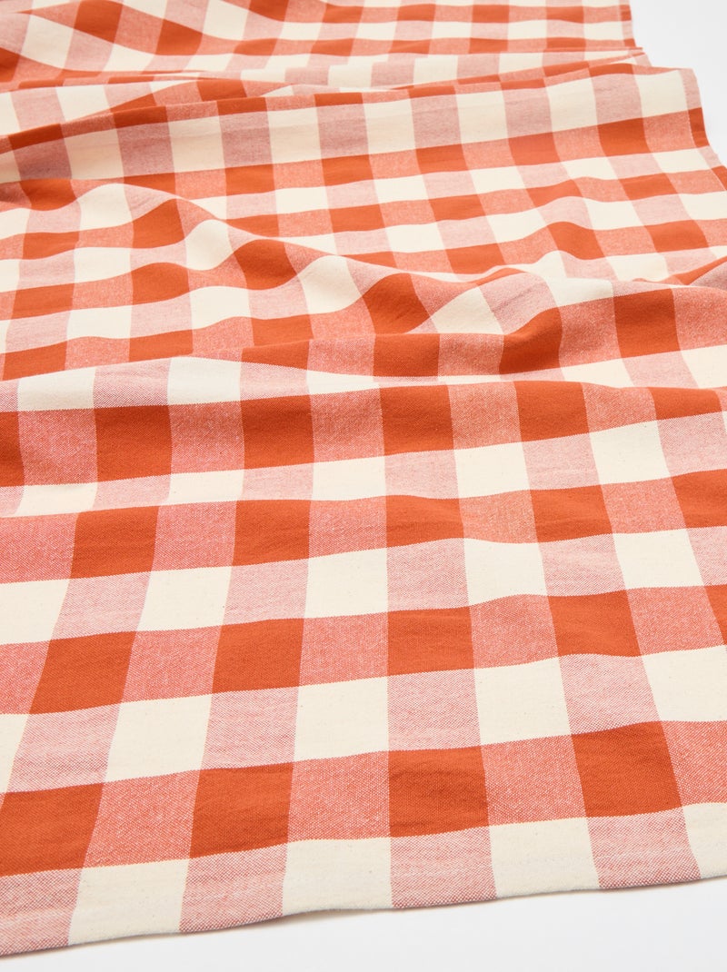 Tovaglia stampata a quadri (150x250 cm) - Kiabi Home Arancione - Kiabi