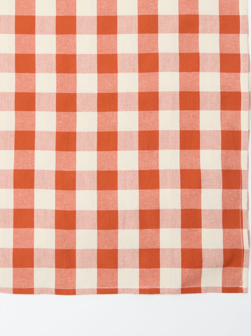 Tovaglia stampata a quadri (150x300 cm) - Kiabi Home Arancione - Kiabi