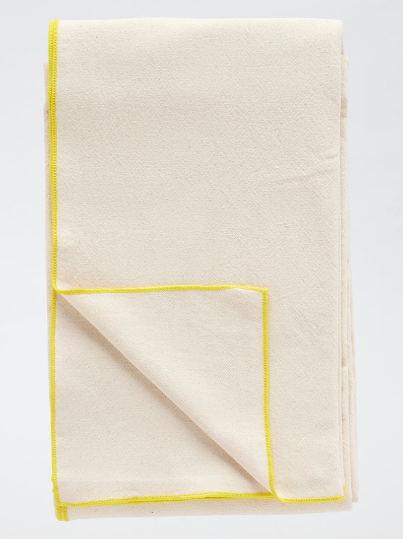 Tovaglia tinta unita in cotone GIALLO - Kiabi