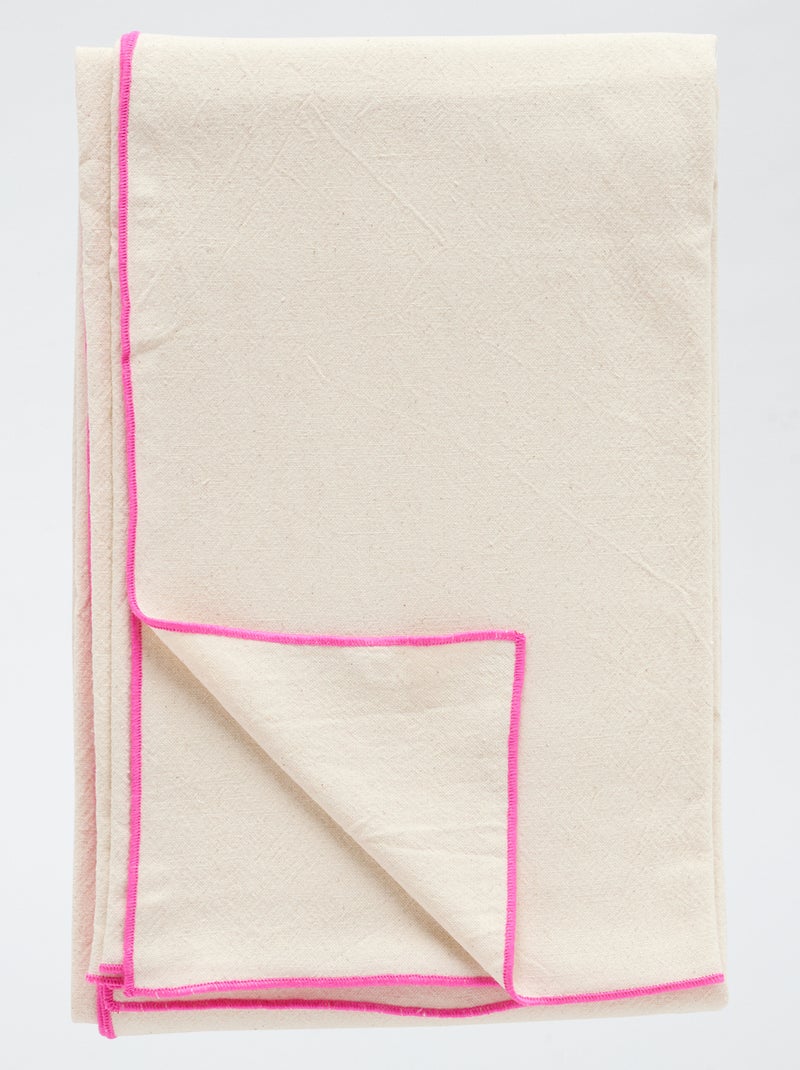Tovaglia tinta unita in cotone ROSA - Kiabi