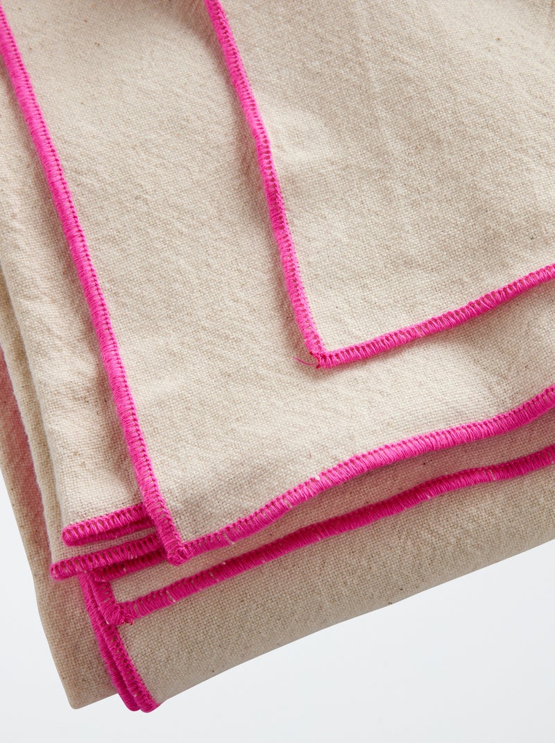 Tovaglia tinta unita in cotone ROSA - Kiabi