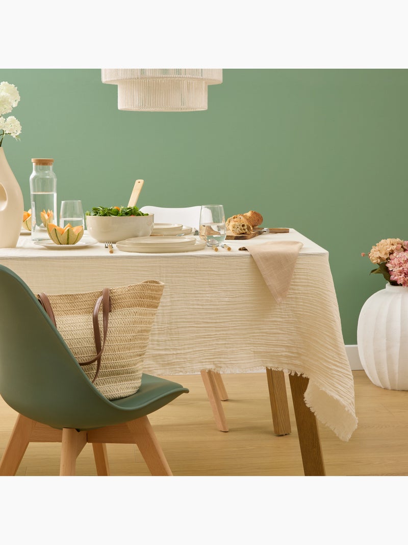 Tovaglia vela 150x250cm bianco caldo in garza di cotone Bianco caldo - Kiabi