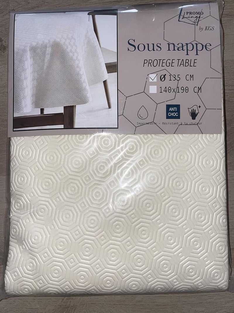 Tovaglie Bulgomme Ronde 135cm PROMO LINGE Bianco - Kiabi