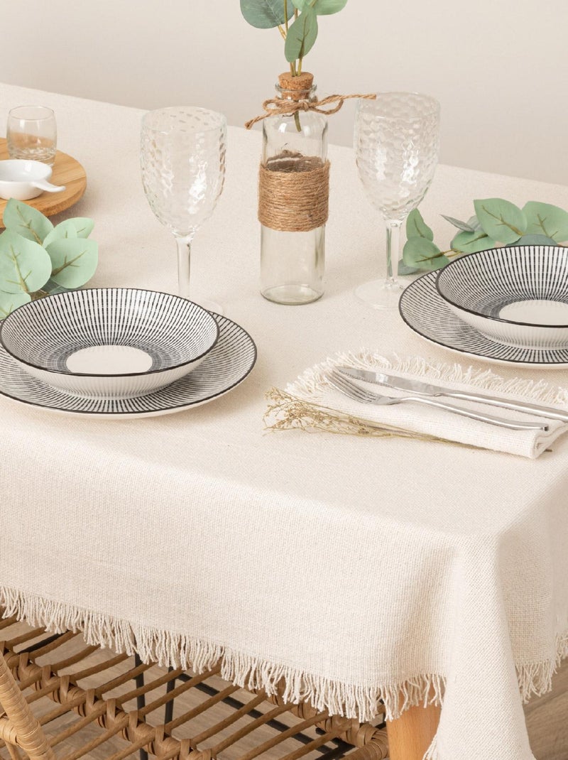 Tovaglietta con frange Bianco - Kiabi