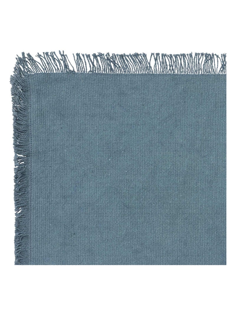 Tovaglietta con frange Blu pavone - Kiabi